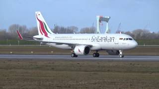 New SRI LANKAN A320neo  Takeoff amp Landing at Airbus Plant Hamburg [upl. by Hennessey]