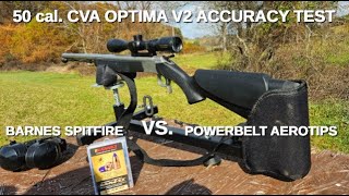 CVA Optima Muzzleloader Accuracy Test  Powerbelt Vs Barnes [upl. by Hegarty]