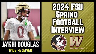 FSU Football  Jakhi Douglas  FSU Spring Camp 2024  Warchant TV FSU [upl. by Adnovaj]