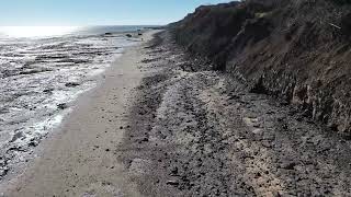 Erosion of The Naze at Walton Beach Fly Along [upl. by Granthem]