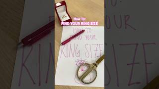 How to easily find your ring size 💍 ringsize diamondring engagementringshopping [upl. by Nynnahs]