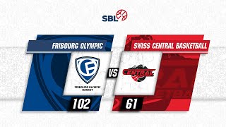 Fribourg Olympic vs Swiss Central Basketball  Game Highlights [upl. by Sipple]