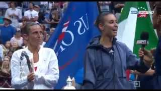 Ceremonia Final de Roberta Vinci VS Flavia Pennetta US OPEN 2015 [upl. by Afnin]