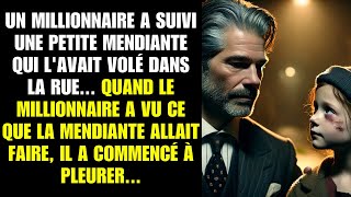 Un millionnaire suit une mendiante qui la volé En voyant son geste il fond en larmes [upl. by Acnalb]