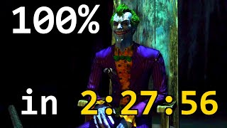 Batman Arkham Asylum Speedrun 100 in 22756 obsolete [upl. by Oicangi]