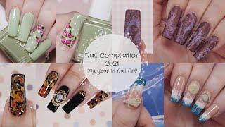 Nail Compilation 2021  My Year In Nail Art 💅🏻  femketjeNL [upl. by Jara]