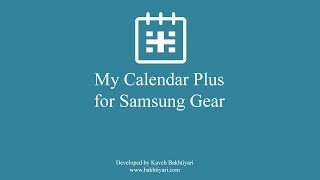 Calendar Plus for Samsung Gear [upl. by Novelc412]