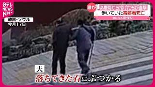 【韓国】高層階から“石“ 歩いていた高齢男性に直撃し死亡 [upl. by Pickett77]