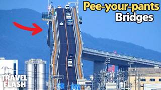 10 Most Terrifying Bridges in the World People Actually Drive Across [upl. by Skippie]