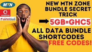 Revealed New MTN Zone Bundle Secret Cheat Code 5GBGhc5 All Bundle Codes mtn mtnghana vodafone [upl. by Cybil]