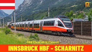 Cab Ride Innsbruck  Scharnitz Karwendelbahn Austria Train driver’s view in 4K [upl. by Judye]