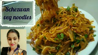 Ching schezwan noodles recipee quick and delicious breakfast recipe indo Chinese recipee schezwan [upl. by Elumas843]