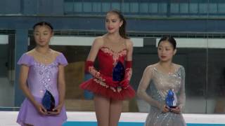 2016 ISU Junior Grand Prix  St Gervais  Ladies Victory Ceremony [upl. by Henke]