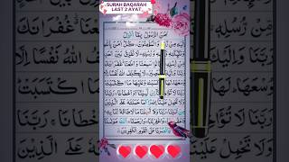 Surah Baqarah Last 2 Ayat Beautiful Recitation quran surah shorts [upl. by Weasner567]