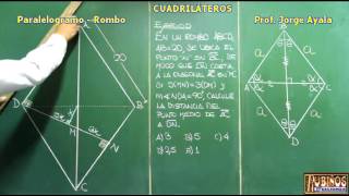 PARALELOGRAMOS  ROMBO  EJERCICIO  RESUELTO [upl. by Ordep]