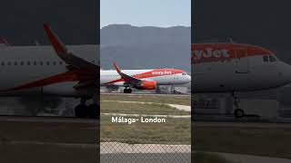 Easyjet flight from Málaga AGP to London LGW malaga planespotting spain avgeeks aviation [upl. by Abbye]