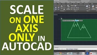 Scale Ojects on One Axis Only in AutoCAD Scale Blocks with different factors in X and Y axes [upl. by Norted]