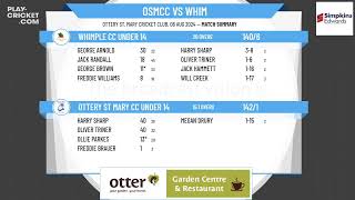 Ottery St Mary CC Under 14 v Whimple CC Under 14 [upl. by Repohtsirhc]