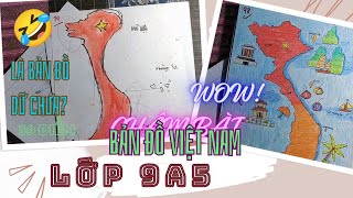 TẬP 4  CHẤM BÀI VẼ DÙNG HOẠ TIẾT DÂN TỘC TRANG TRÍ BẢN ĐỒ VIỆT NAM LỚP 9A5vetranh quaizandayde [upl. by Pedaias]