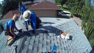 Roofing  Installing Ridge Caps  Fast Canadian Shingler [upl. by Marius]