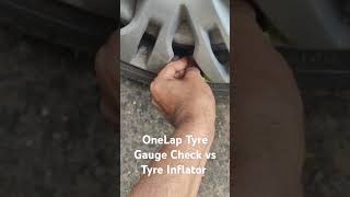 OneLap Tyre Gauge Check machine vs Tyre Inflator tyres [upl. by Nabroc239]