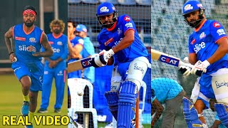 Hardik Pandya first Time Bowling to Rohit Sharma Ishan Kishan in MI practice Match IPL 2024 [upl. by Longfellow951]