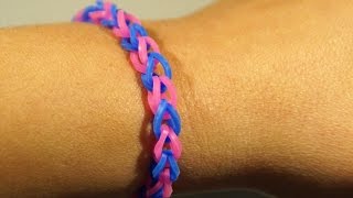 Loom Bands basteln einfaches Armband für Anfänger Deutsche Anleitung in HD [upl. by Ebonee]