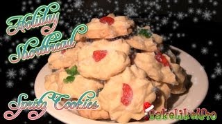 Holiday Shortbread Spritz Cookies Recipe [upl. by Dorwin]