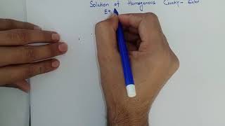 Lecture  35  CauchyEuler Equation PART I  Homogenous CauchyEuler Equation  ODE [upl. by Devy]