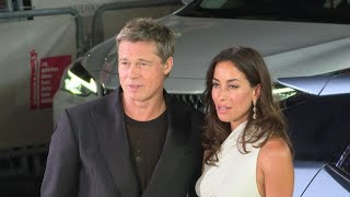 Brad Pitt joined by girlfriend Ines de Ramon on the Venice red carpet  AFP [upl. by Trevethick80]