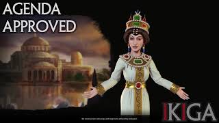 BYZANTINE  THEODORA WIFE OF JUSTINIAN I Θεοδώρα ALL VOICED QUOTES amp DENOUNCE CIV VI 22 NOV 2022 [upl. by Dietz]