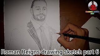 Roman Reigns drawing sketch part 6 [upl. by Nahgen]