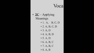 Wordly Wise Book 8 • Lesson 2 • AB  CD AND E Answer Key [upl. by Yruy]