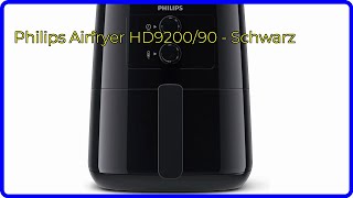 BEWERTUNG 2024 Philips Airfryer HD920090  Schwarz WESENTLICHE Einzelheiten [upl. by Delmore]