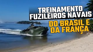 Treinamento entre Fuzileiros Navais do Brasil e da França [upl. by Froma]