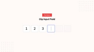 Otp Input Field  HTML CSS Javascript [upl. by Ntisuj]