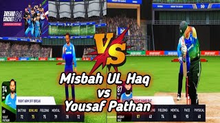 Ultimate FaceOff Misbah UL Haq vs Yousaf Pathan in Dream Cricket 24 l Big Fight 💪 [upl. by Nodnnarb984]