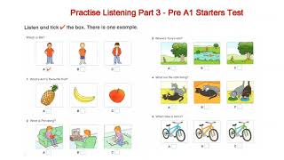 5 Pre A1 Starters  Listening Part 3 with answers and transcriptTự luyện nghe StartersPart 3 [upl. by Edith]