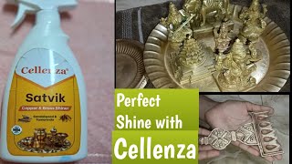 Super Fast Copper And Brass Cleaner Made With Cellenza Satvik Liquid Spray [upl. by Relyk681]