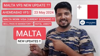 MALTA VFS New Update  Malta Work Visa Current Scenario  Malta Skill Pass  Hotel Workers in Demand [upl. by Martica]