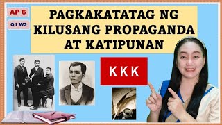 ANG PAGKAKATATAG NG KILUSANG PROPAGANDA AT KATIPUNAN  TEACHER ANNA LIZA AP 6 Q1 W2 [upl. by Bowne]