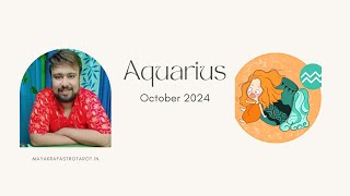 Aquarius October 2024 Horoscope  Love Career Finance amp Vedic Astrology  Aquarius Tarot Reading [upl. by Kale]