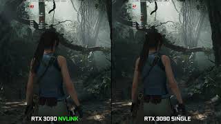 Shadow of the Tomb Raider RTX 3090 NVLINK  SLI vs 3090 Single  4K RTX Ultra setting [upl. by Adleremse]