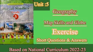 Unit 5 GeographyMap Skills and GlobeShort Questions amp AnswersSocial Studies Grade 5 [upl. by Anerhs399]