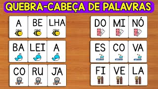 Aprender a ler e escrever quebracabeça de palavras 3 Palavras com duas sílabas Palavras simples [upl. by Ayoted]