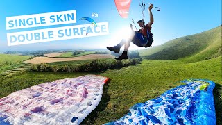 SINGLE SKIN amp DOUBLE SURFACE Lightweight Paraglider Hike and Fly [upl. by Wattenberg]