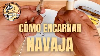 3 formas de ENCARNAR  CEBAR  ANZUELAR la NAVAJA para la PESCA DEL SARGO [upl. by Takken]