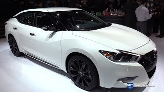 2018 Nissan Maxima SR Midnight Edition  Exterior Interior Walkaround  2018 Detroit Auto Show [upl. by Changaris424]