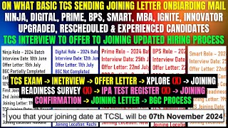 ON WHAT BASIC amp CRITERIA TCS SENDING JOINING LETTER FOR ALL PENDING CANDIDATES  TCS CHANGED PROCESS [upl. by Itnuahsa]