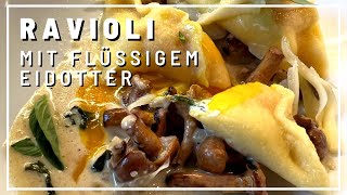 Ravioli mit flüssigem Eidotter  Ravioli alluovo  Was koche ich heute gerykocht [upl. by Shuma867]